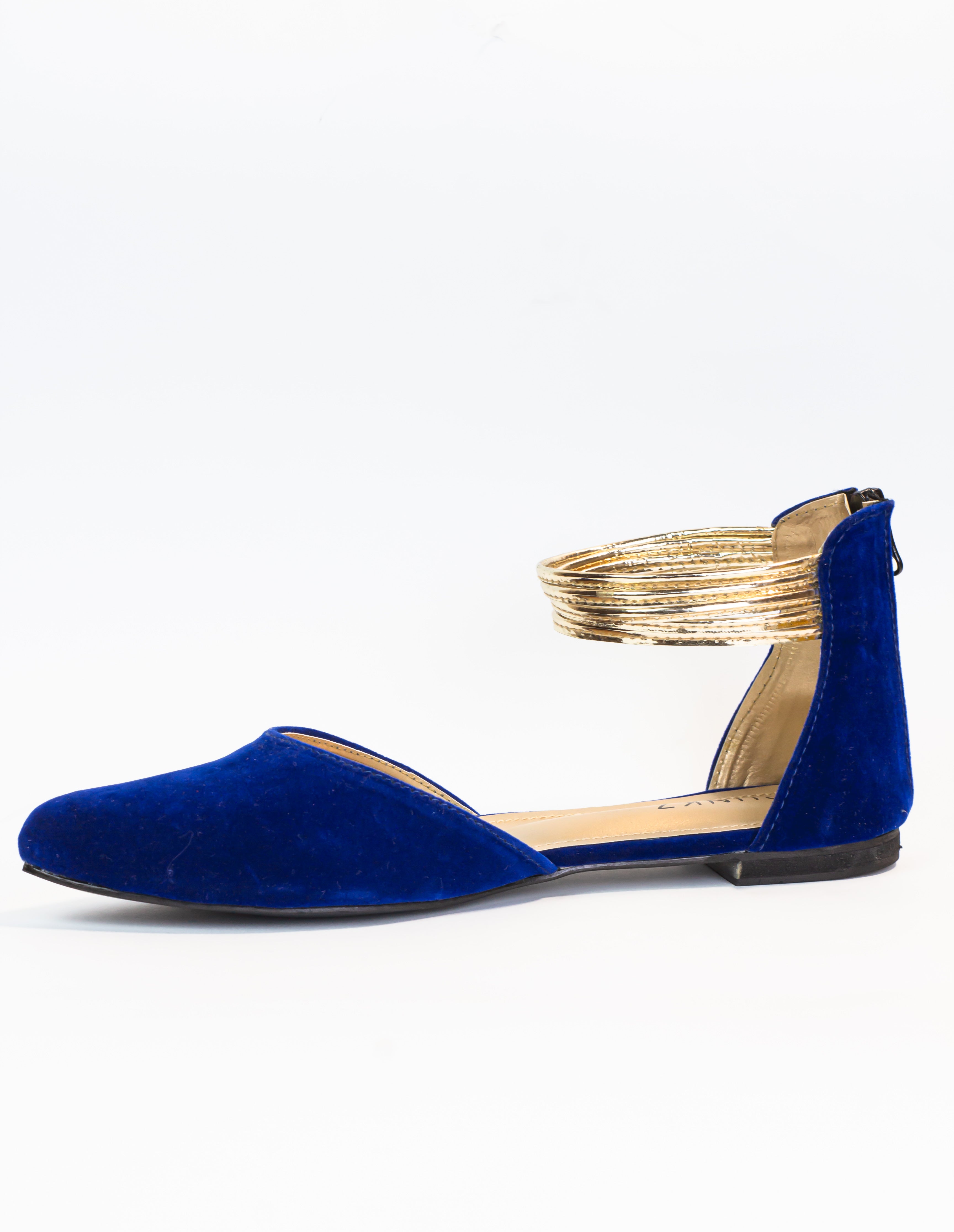 Blue flat shoes online