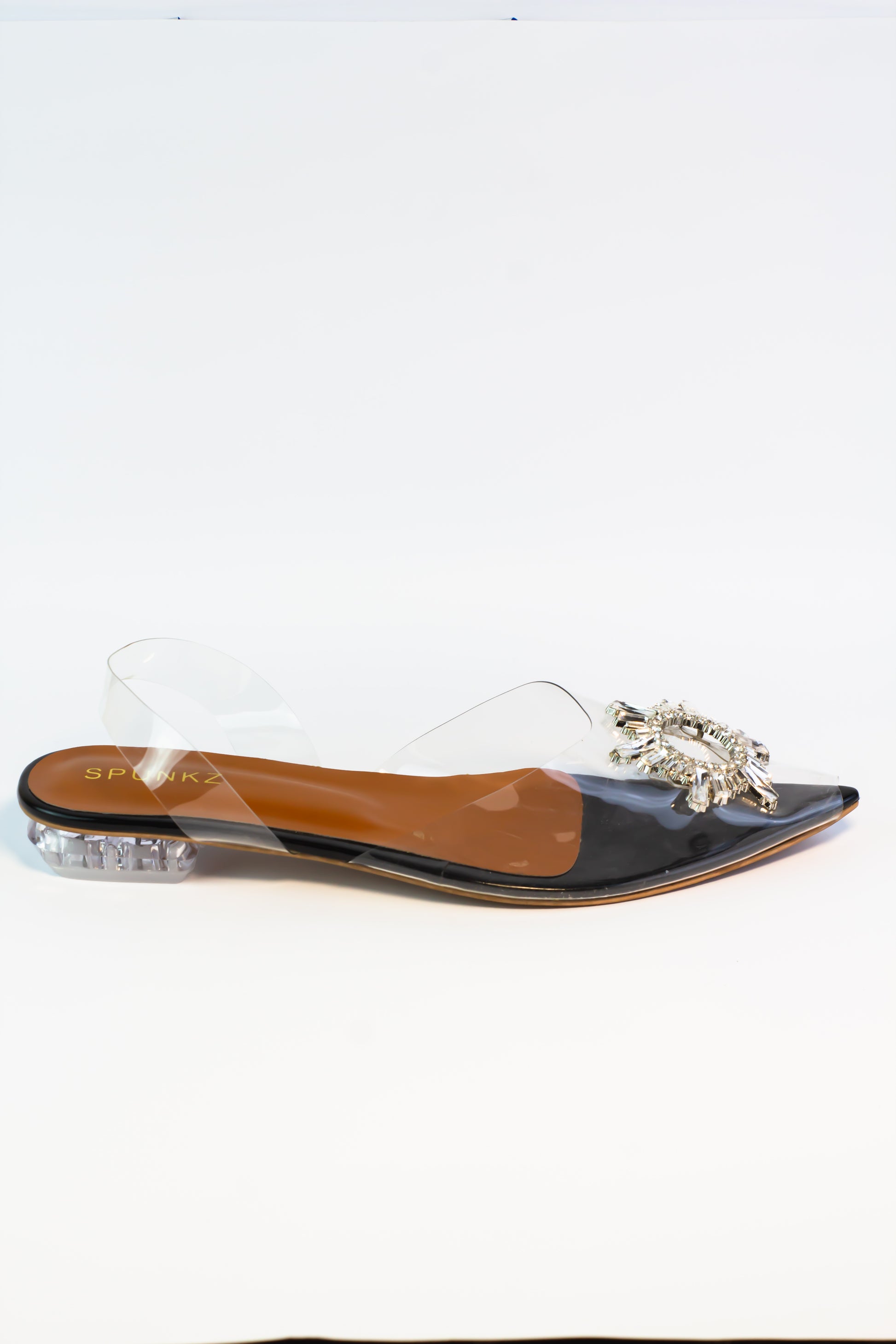 Viola Black Flat Cinderella Shoes - Spunkz