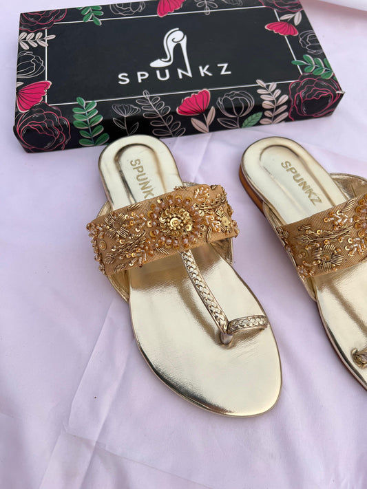 kolhapuri chappal (Golden)