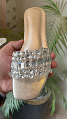 Zzara Gold Slippers