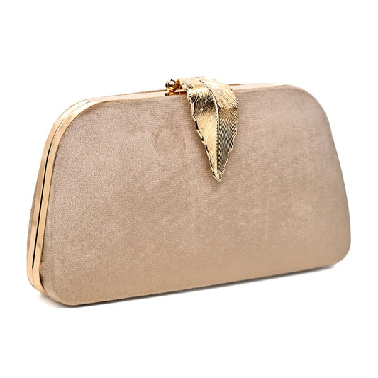 Leafs Clutch Bag (Beige) - Spunkz