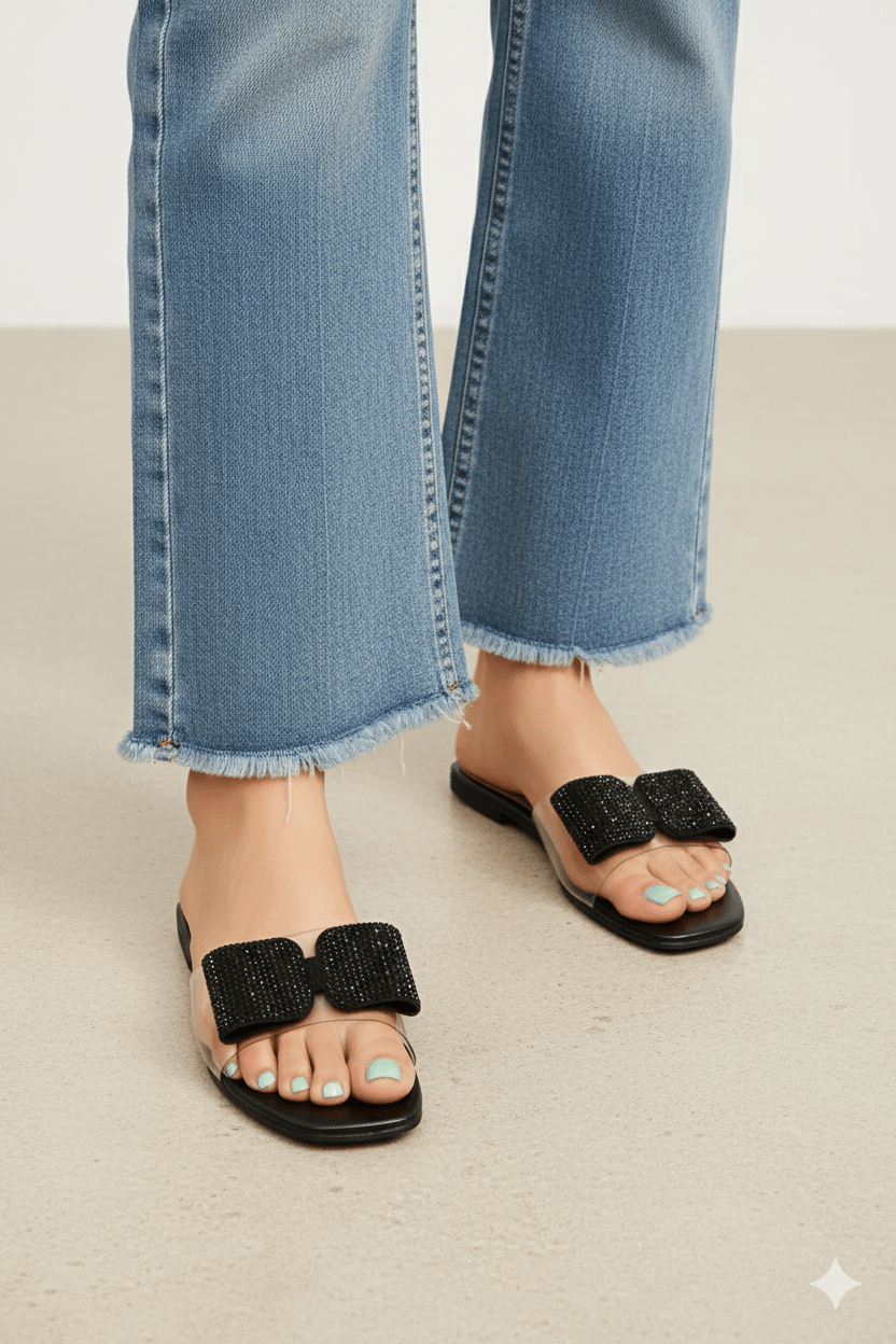 Black Slippers (11056) - Spunkz