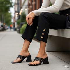 Multi Straps Heels (Black)