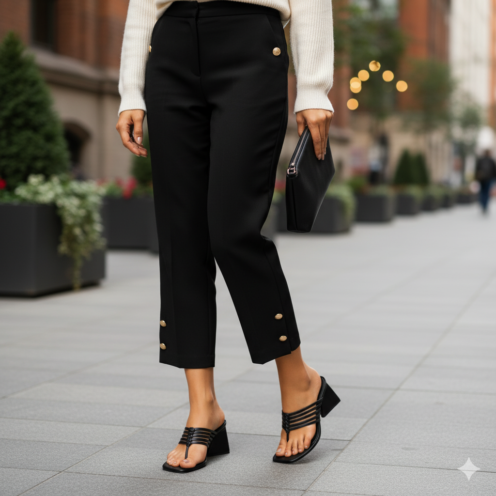 Multi Straps Heels (Black)