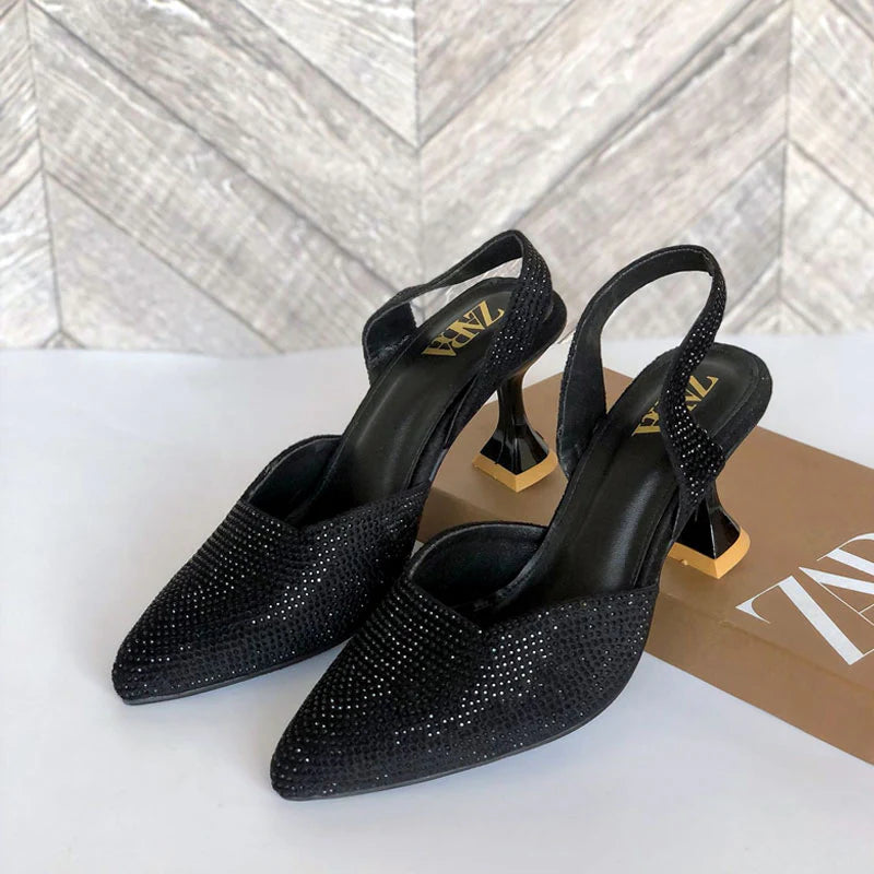 Rhinestone Heels 90407
