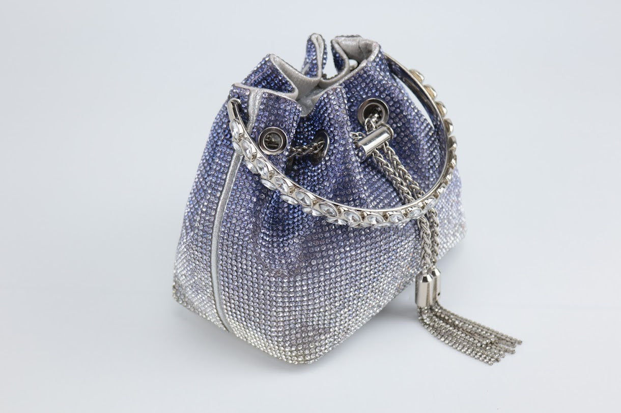 Spunkz Rhinestone Diamond Handle Bucket Bag