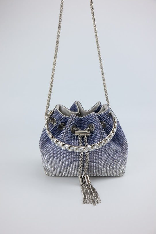 Spunkz Rhinestone Diamond Handle Bucket Bag