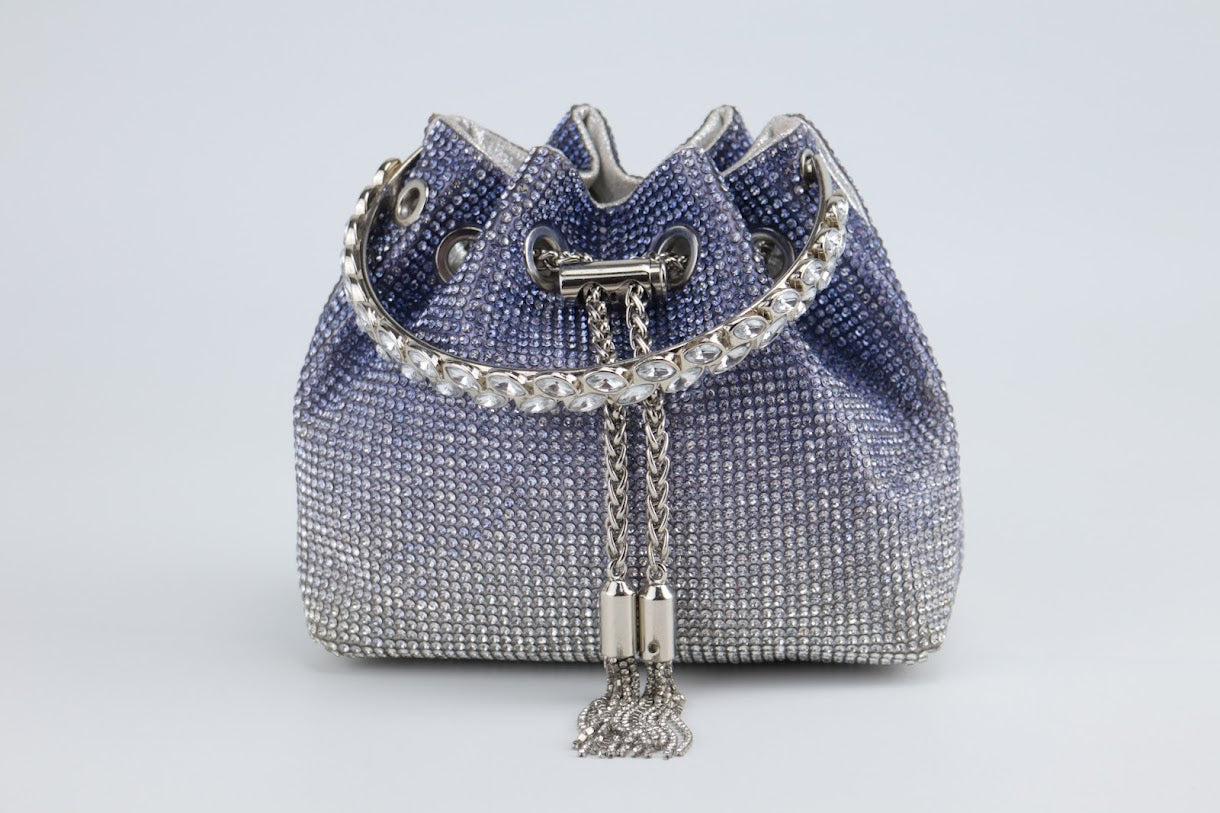 Spunkz Rhinestone Diamond Handle Bucket Bag - Spunkz