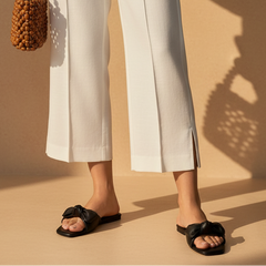 Black Bow Knot Flats