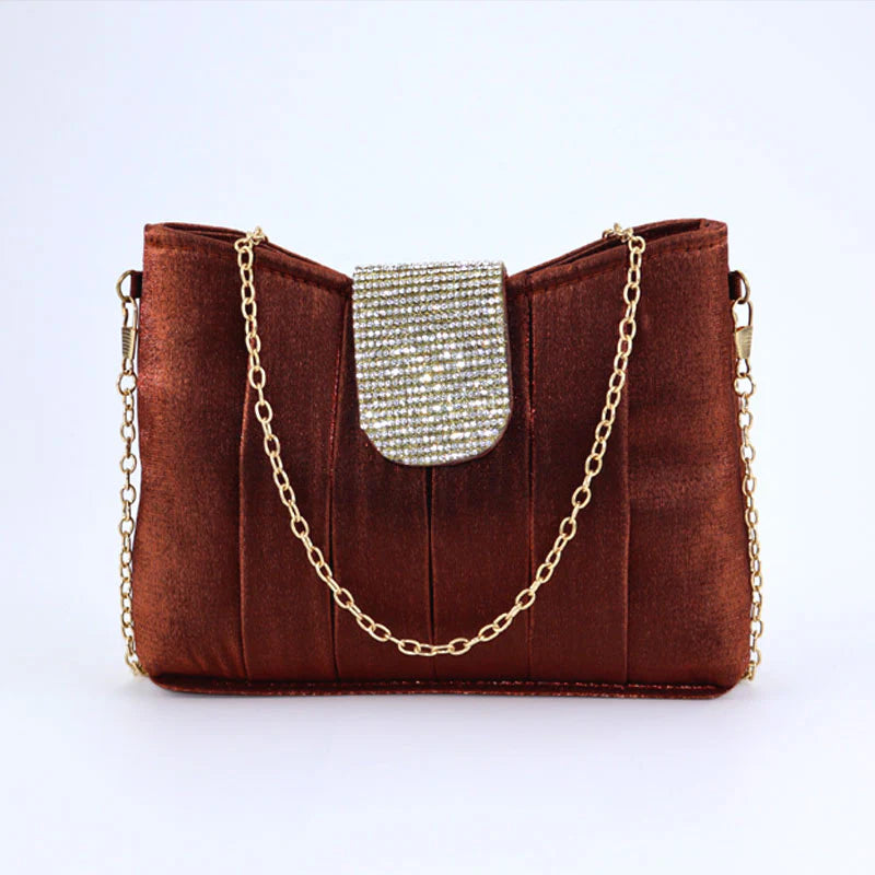 Diamond Flap Crossbody Clutch Bag