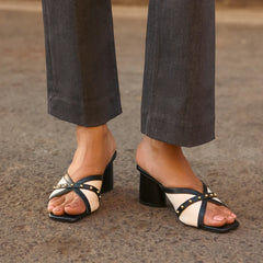 Black Canvas Heels