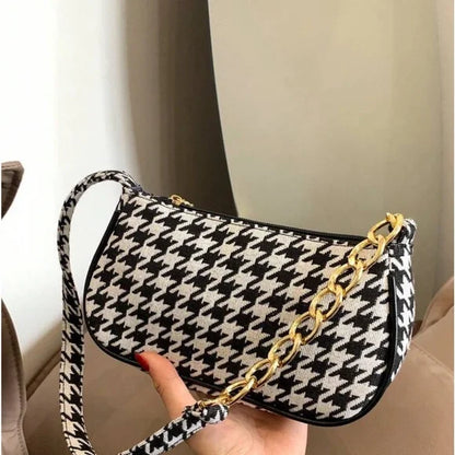 Checkered Chain Bag