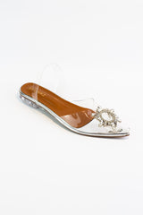 Cinderella Flats (Silver) - Spunkz