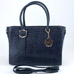 Crocodile Pattern Leather Tote Bag