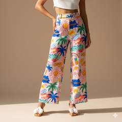 Haania Gold Floral Heels