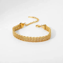 Gold Mesh chain Strap Bracelet - Spunkz