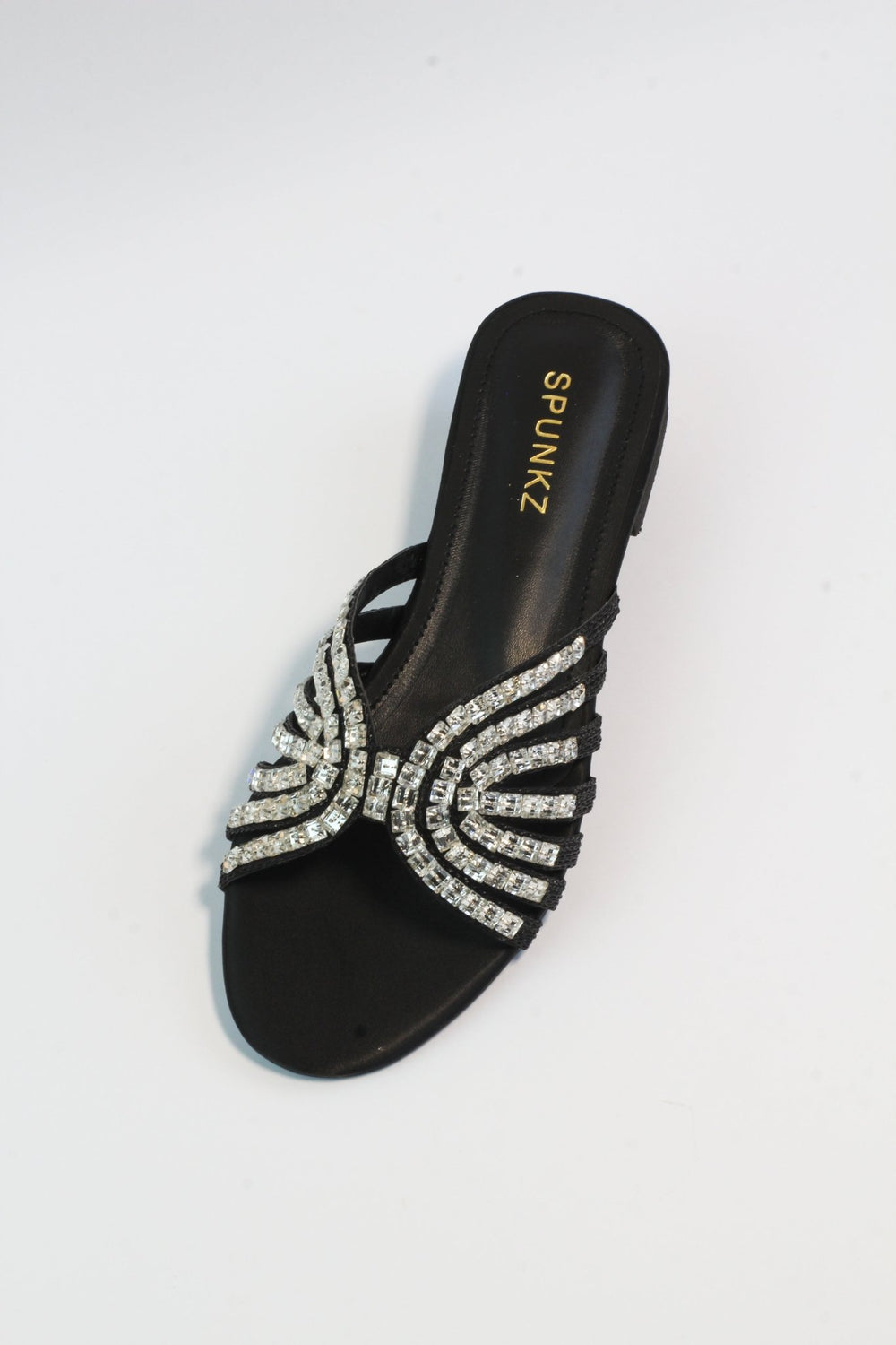 Jamie Black Flat Slippers (11035) - Spunkz