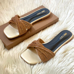 Gold Mesh Slippers 10399