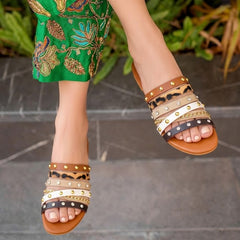 Leopard Strap Slippers (9009)