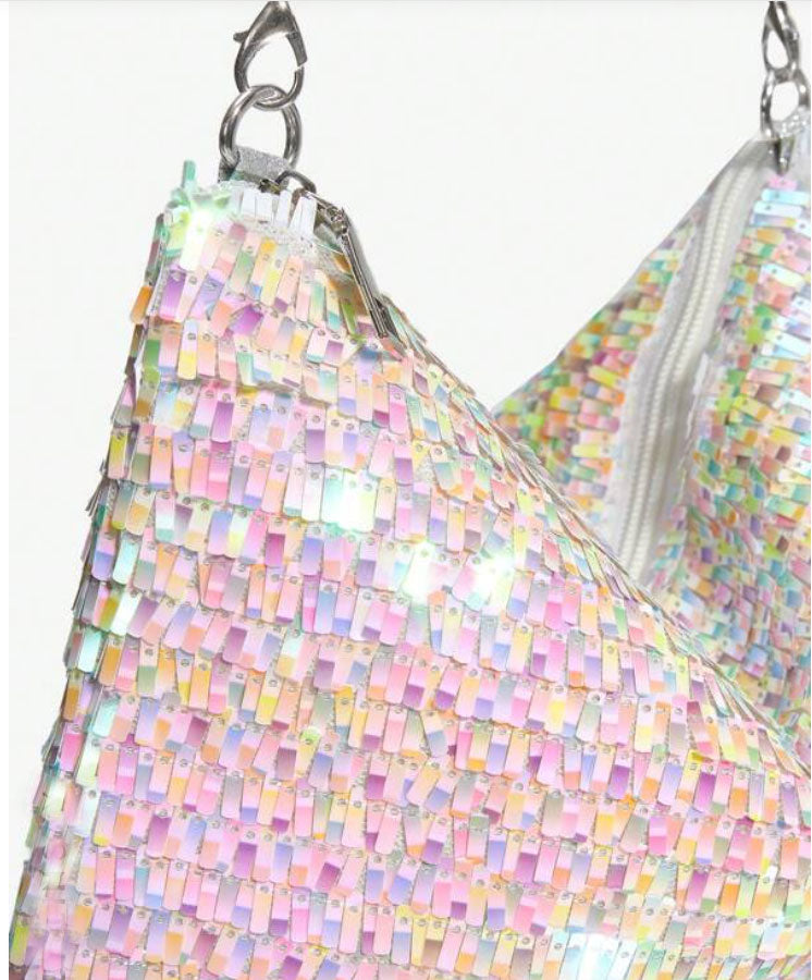 Glitter Bling Rhinestone Laser Sequins Handbag - Spunkz