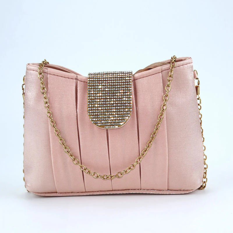 Diamond Flap Crossbody Clutch Bag