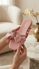 Pink Bow Knot Flats