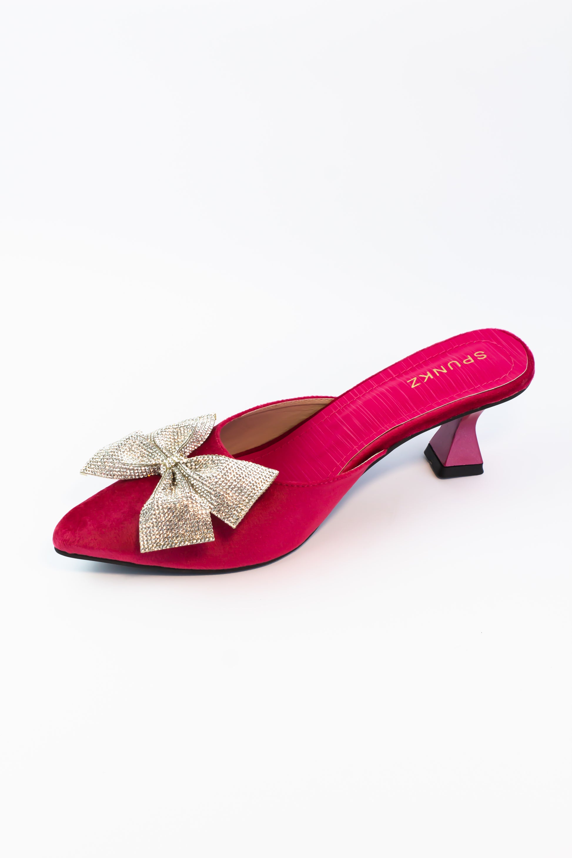 Lupita Rhinestone Bow Pink Sandals - Spunkz