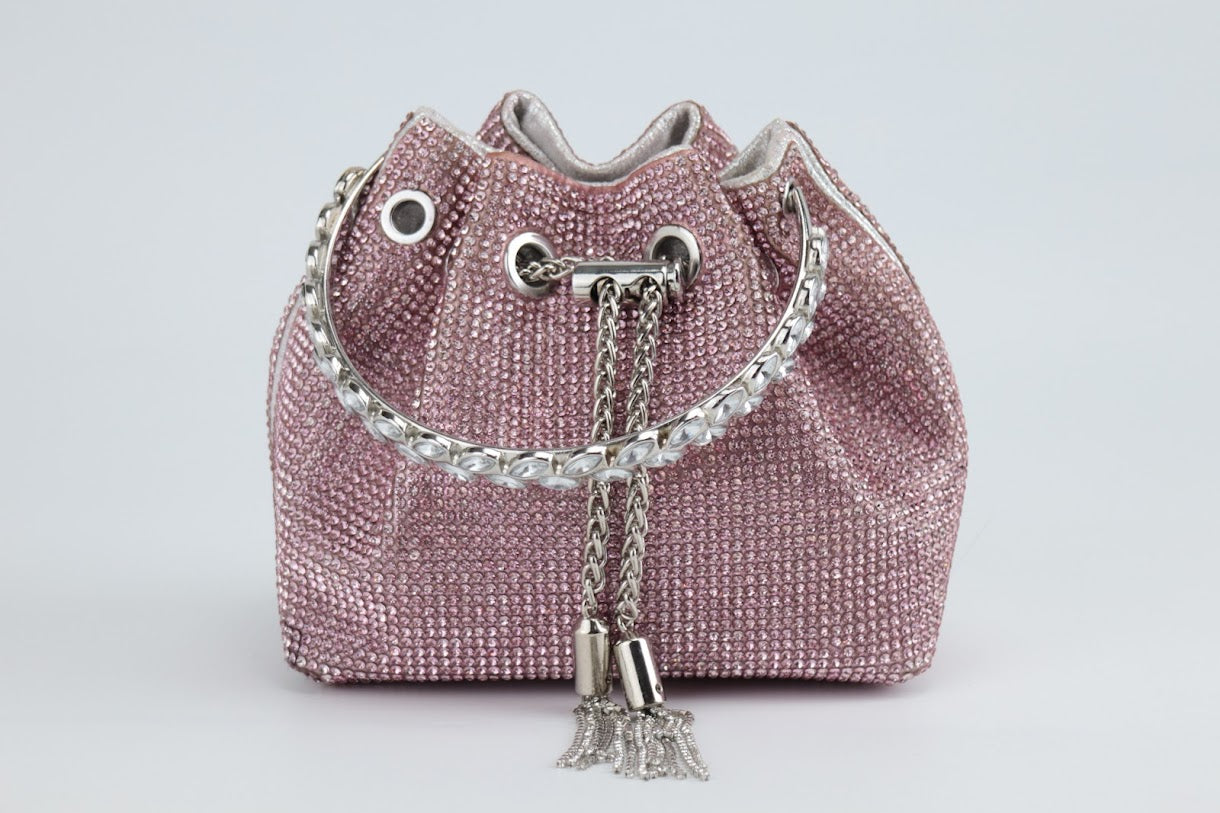 Spunkz Rhinestone Diamond Handle Bucket Bag - Spunkz