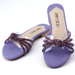 Rhinestone Mesh Strap Flats 9675