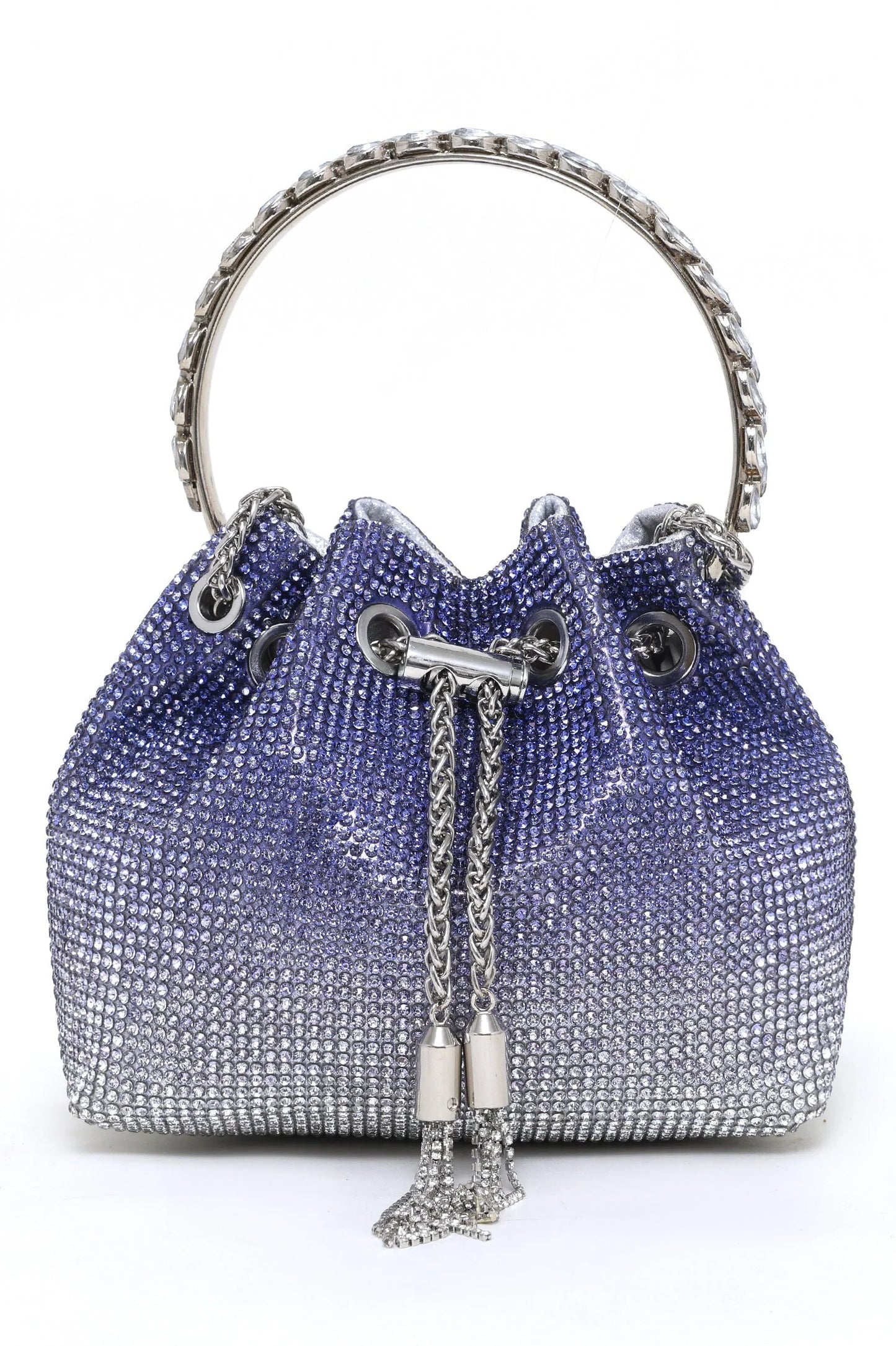 Spunkz Rhinestone Diamond Handle Bucket Bag