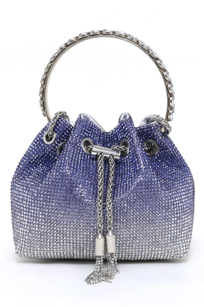 Spunkz Rhinestone Diamond Handle Bucket Bag