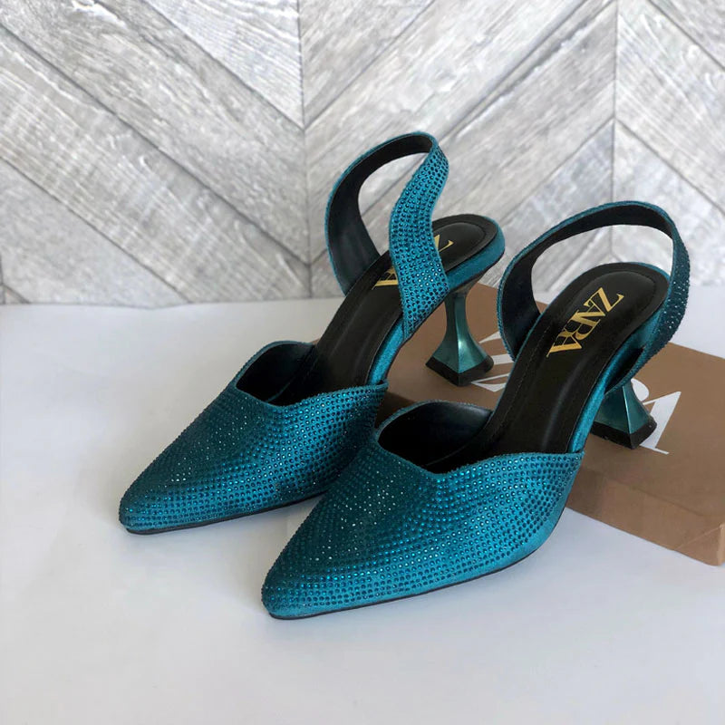 Rhinestone Heels 90407