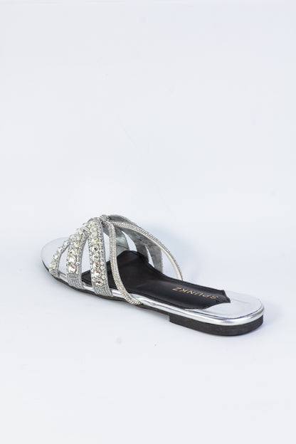 Gina Handcrafted Embellished Slider Sandals - Spunkz