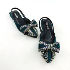 Multi Stone slingback Flats 90397