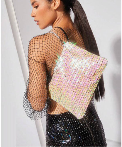 Glitter Bling Rhinestone Laser Sequins Handbag - Spunkz