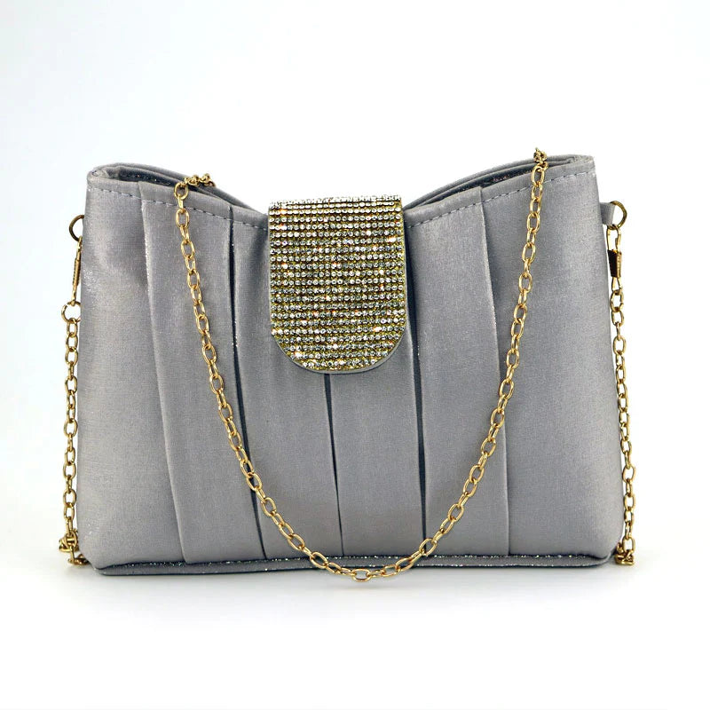 Diamond Flap Crossbody Clutch Bag