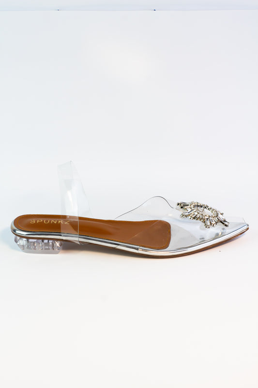 Kim Cinderella Flats (Silver) - Spunkz