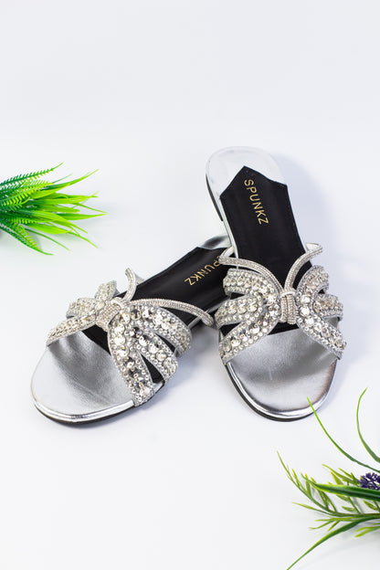 Gina Handcrafted Embellished Slider Sandals - Spunkz