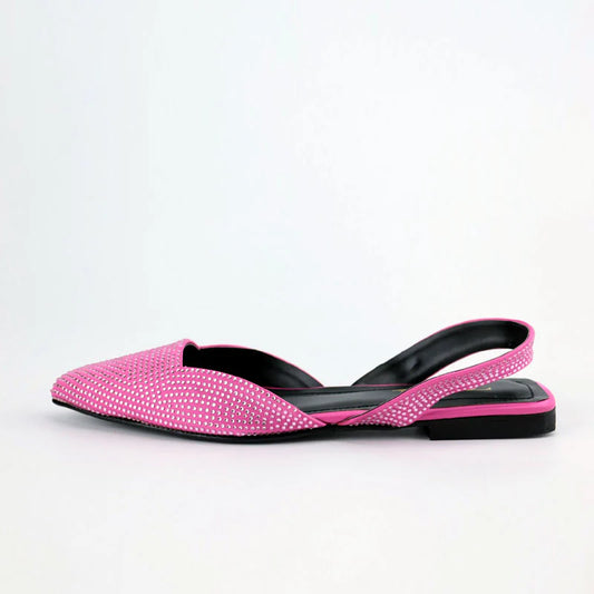 Slingback Flat Pumps (Pink)
