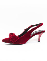 Bow - Knot Heel (Burgundy) - Spunkz