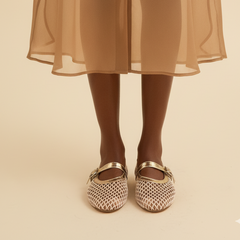 Ballerina Gold Ballet Flats