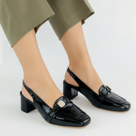 Block Black Sandals (12002)