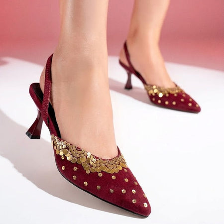 Spunkz Crown Heels (Maroon)