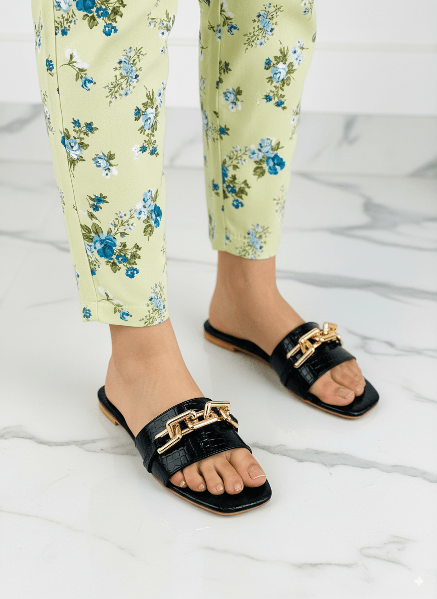 Golden Chain Slippers - Spunkz