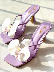 Haania Lilac Floral Heels