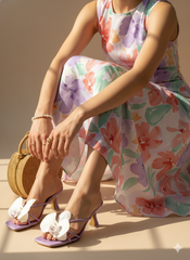Haania Lilac Floral Heels
