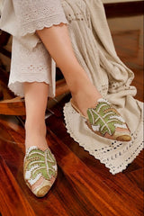 Embroidery Flat Mules