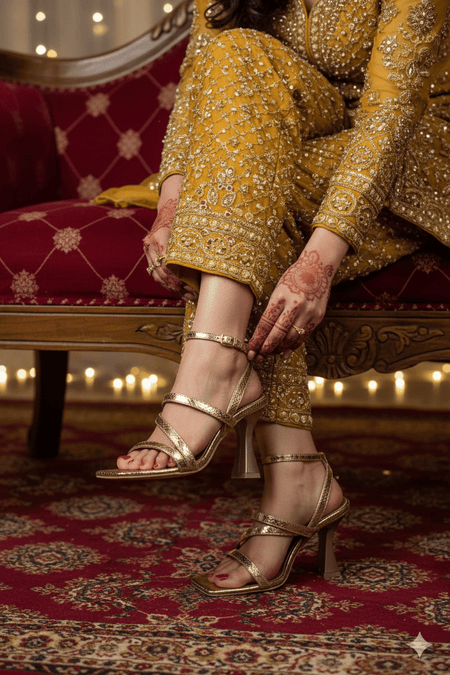 Orla Rose Gold Heels (11053) - Spunkz