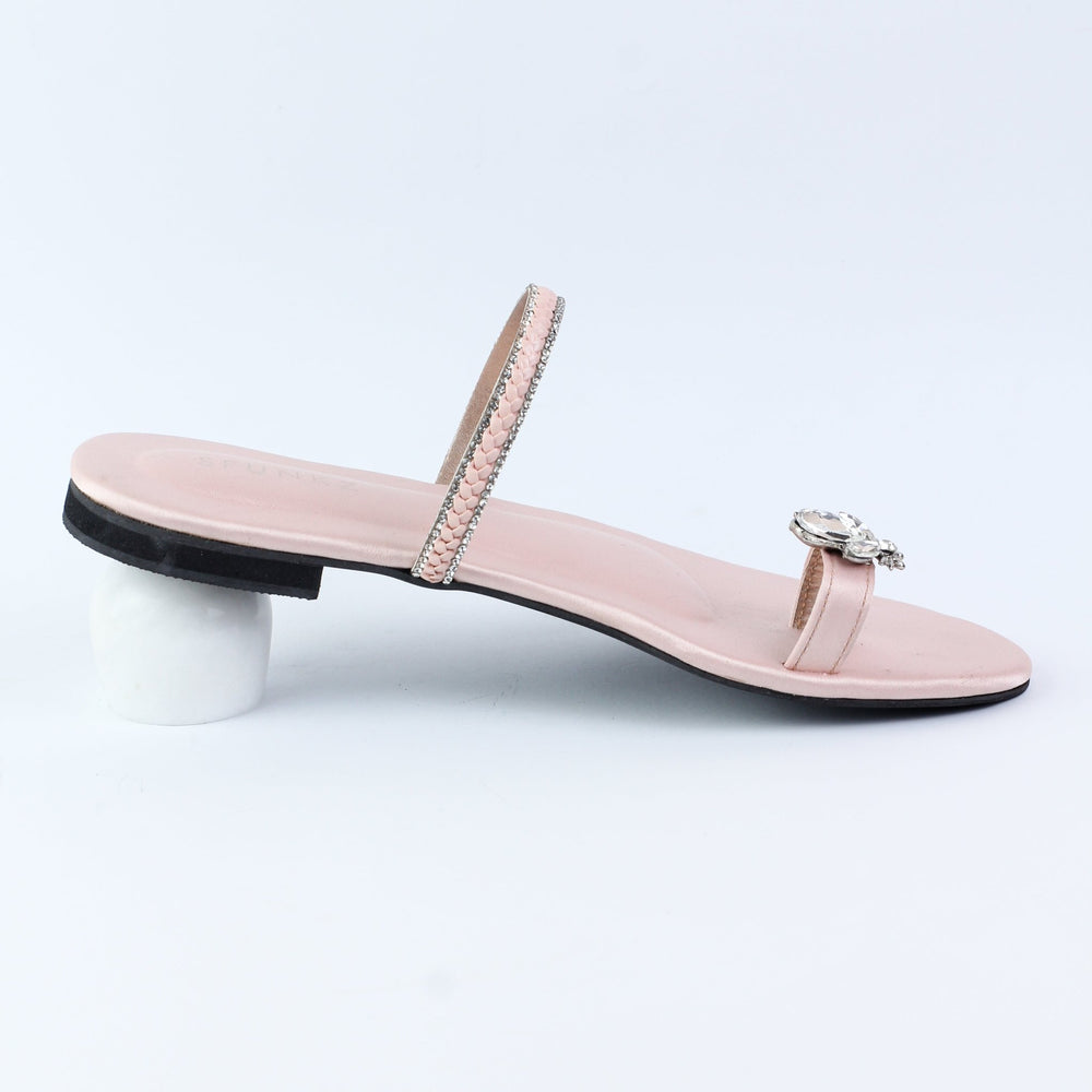 Ember Pink Flat Sandals (11025) - Spunkz