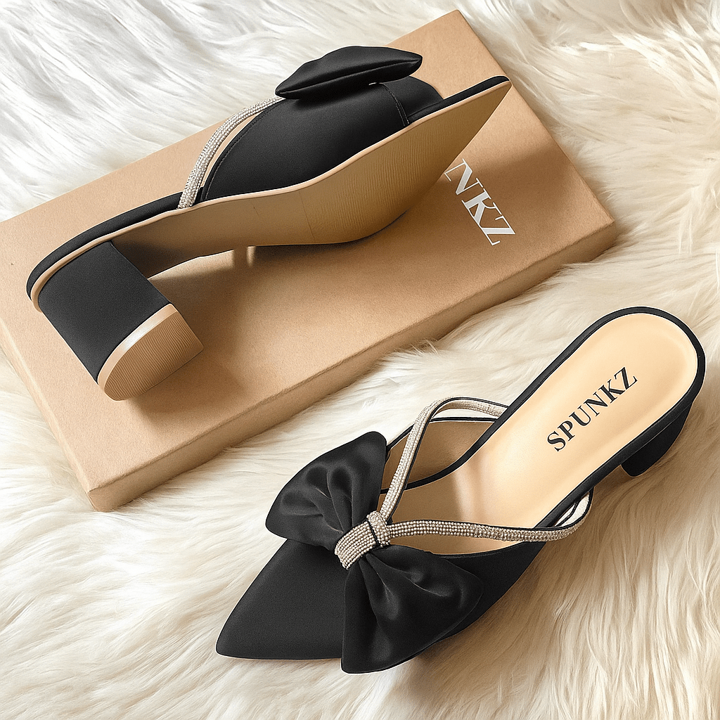 Block Heel Sandals (black) - Spunkz